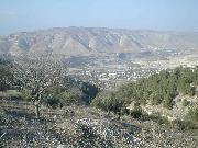 Looking down at the crocodile ponds from Umm Qays
